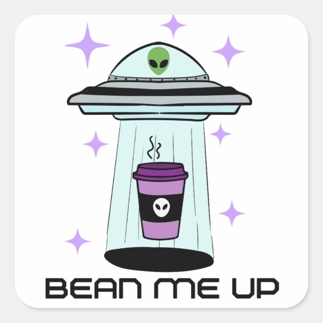 Alien Sticker Coffee Art (Vorderseite)