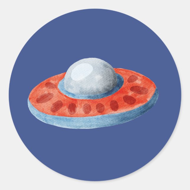 Alien-Sticker Runder Aufkleber (Vorderseite)