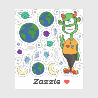 Alien Sticker Set