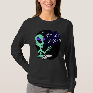 Alien Studying Solving Math Science Physics Equati T-Shirt