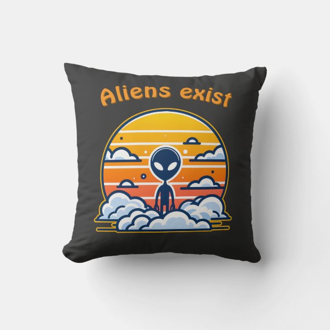 Alien Sunset Ästhetik | Sci-Fi Alien Sunset Kissen (Vorderseite)
