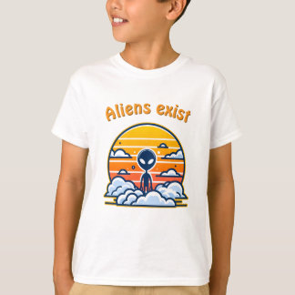 Alien Sunset Ästhetik | Sci-Fi Alien Sunset T-Shirt