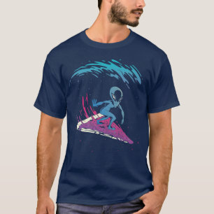 Alien Surfen auf Pizza Pizza Pizza Surfing Al T-Shirt