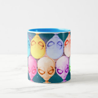 Alien-Tasse, mehrfarbig Zweifarbige Tasse