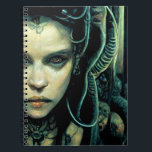 Alien Tech Girl Science Fiction Notizblock<br><div class="desc">Fantasy Art Produkte von The Lunarium.</div>