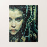 Alien Tech Girl Science Fiction Puzzle<br><div class="desc">Fantasy, Sci-fi & Horror Art von The Lunarium.</div>