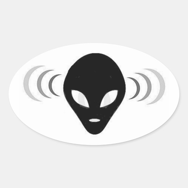 Alien Telepathy ufo Aufkleber (Vorderseite)