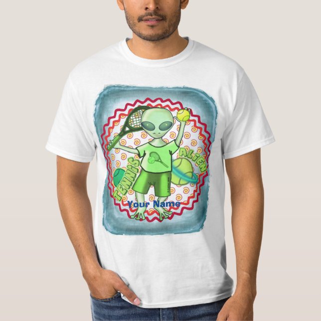 Alien Tennis T - Shirt (Vorderseite)