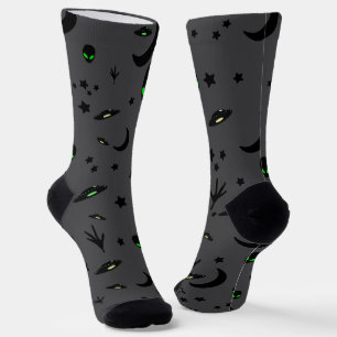 Alien Thema Muster Socken