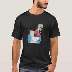 Alien Toilet UFO T-Shirt