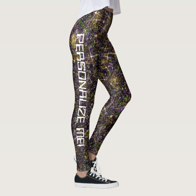 Alien Treasure Trove Galaxy Glitzer CUSTOM Leggings (Rechts)