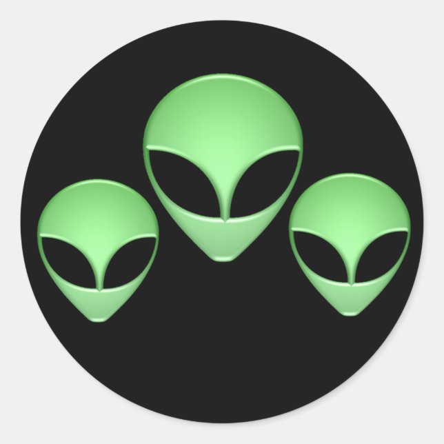 Alien Trio Black Sticker (Vorderseite)
