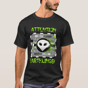 Alien TV "ACHTUNG ERDE!" Männerschwarz T-Shirt
