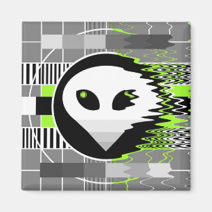 Alien TV-Magnet rund Magnet