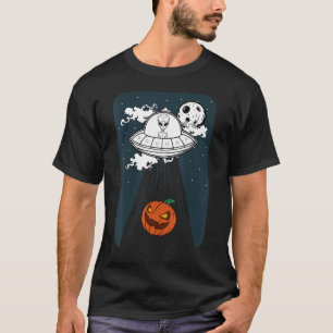 Alien Ufo Abduction Lazy Halloween Kostüm Pumpki T-Shirt