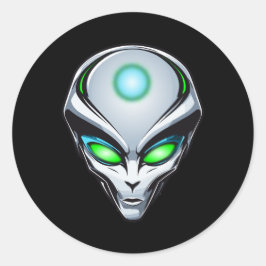 Alien UFO Abduction Space Geburtstagsparty Runder Aufkleber