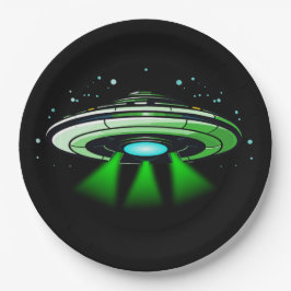 Alien UFO Abduction Spaceship Geburtstagsparty Pappteller