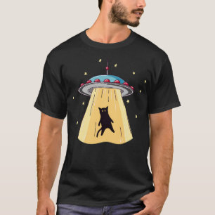 Alien Ufo Cat Entführung Wollte ich zu glauben T-Shirt