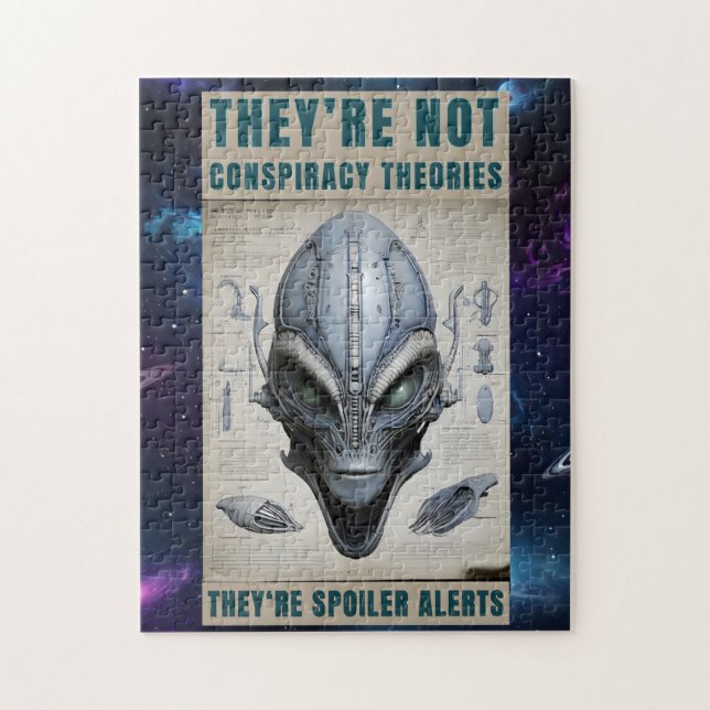 Alien UFO Conspiracy Theory New Jersey Drones Puzzle (Vertikal)