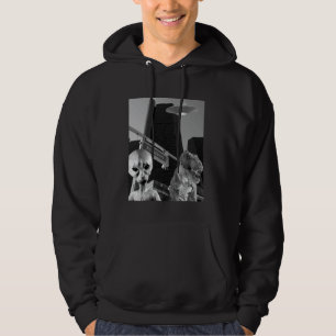 Alien UFO Dinosaur Invasion Detroit Michigan Hoodie