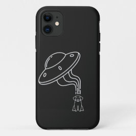 Alien UFO entführt einen Hundewelpen Case-Mate iPhone Hülle