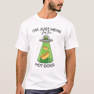 Alien UFO Entführung, lustiger Hot Dog für Auße T-Shirt