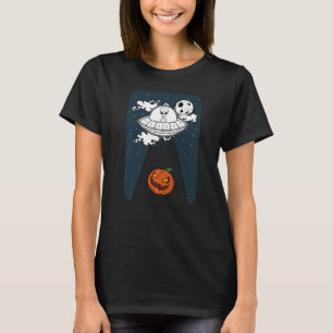 Alien-Ufo-Entführungs-Faule-Halloween-Verkleidung  T-Shirt