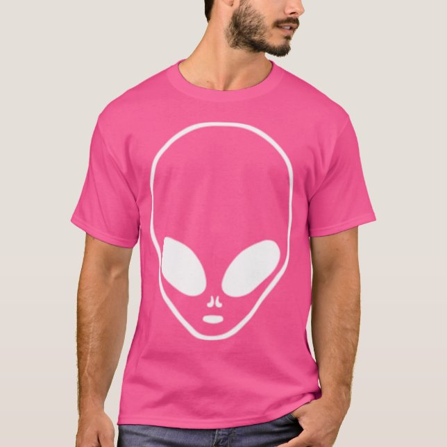 Alien Ufo Face auf Pocket T-Shirt (Vorderseite)