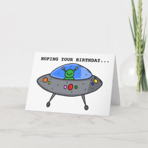 ALIEN UFO FUNNY GEBURTSTAGSKARTEN KARTE