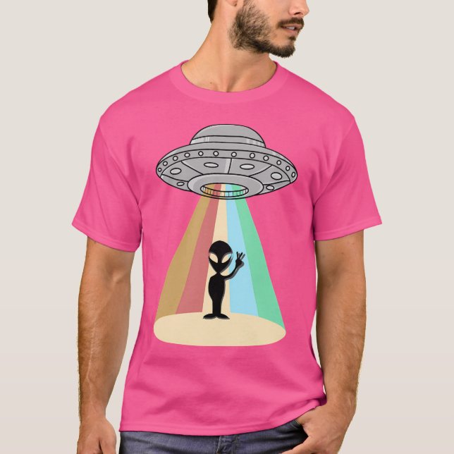 Alien Ufo geht zur Erde T-Shirt (Vorderseite)