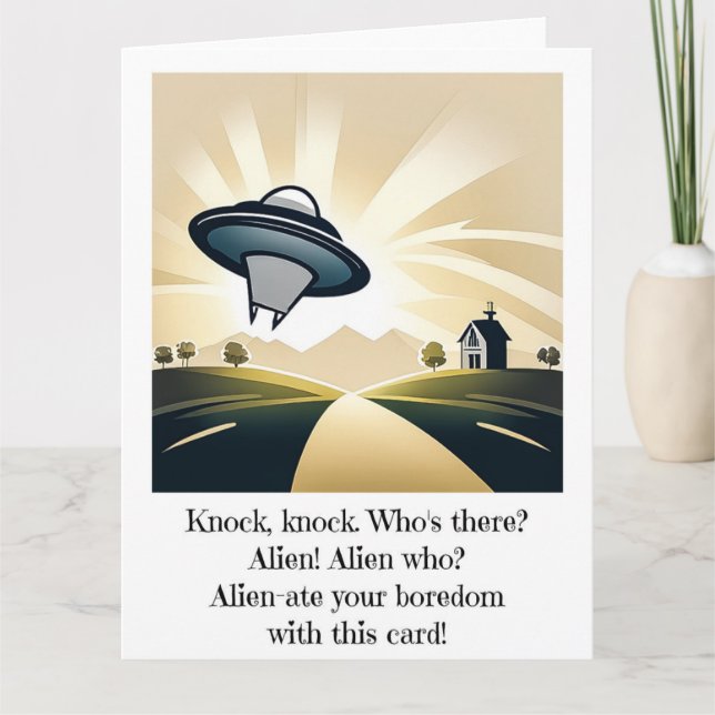 Alien-UFO-Großkarte Karte (Vorderseite)