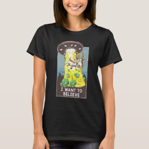 Alien Ufo Hunter glaubt, dass Ufo Alien Goat Gewol T-Shirt