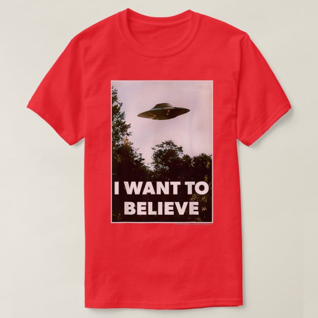 Alien Ufo Hunter Ich Wollte, Ufo 2 zu glauben T-Shirt (Design vorne)