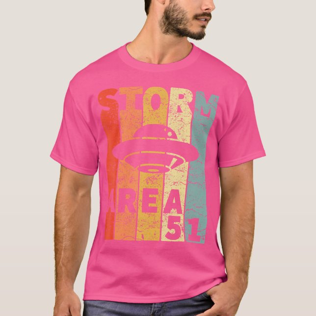 Alien Ufo Hunter Storm Area 51 Raid T-Shirt (Vorderseite)