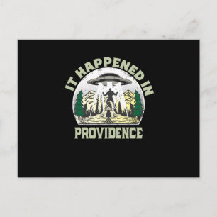 Alien UFO in Provisionsstadt Postkarte