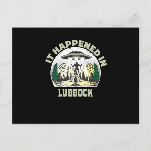 Alien UFO in Schmierbock City Postkarte (Vorderseite)