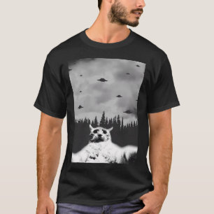 Alien-Ufo-Lustiges-Katzengeschenk Katzenliebhaber T-Shirt