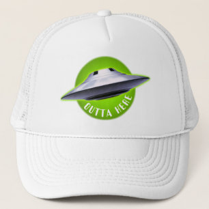 Alien UFO: "Outta Here" lustig Truckerkappe
