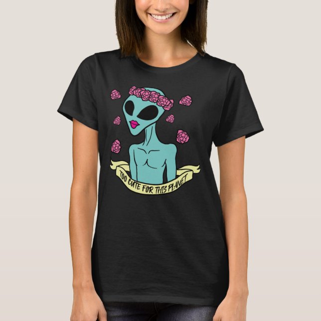 Alien Ufo Space Monster Abduction Perfect Idea T-Shirt (Vorderseite)