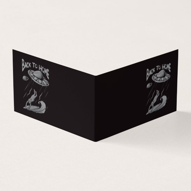 Alien ufo Surfanleitung mit Zurück zum Zuhause Visitenkarten (Vorderseite)