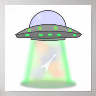 Alien-UFO-Wandkunst Poster