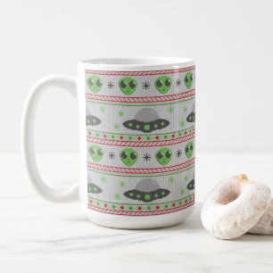 Alien Ugly Christmas Sweater Kaffeetasse