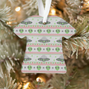 Alien Ugly Christmas Sweater Ornament