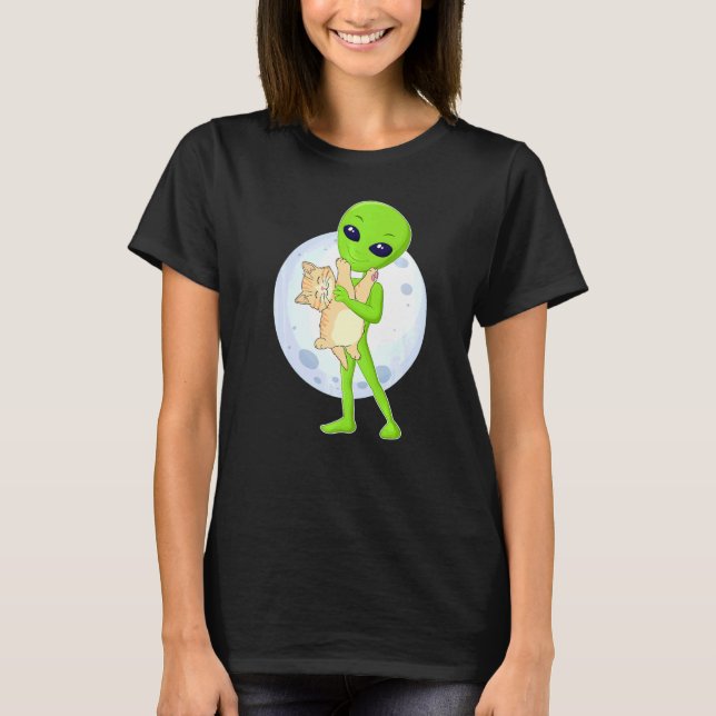 Alien und das Cat Ufo 51 Gebiet IV haben immer geg T-Shirt (Vorderseite)