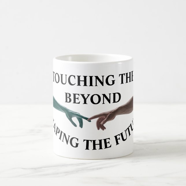 Alien und Mensch Kaffeetasse (Mittel)