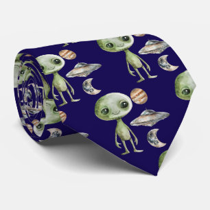 Alien und Raumfahrt Krawatte