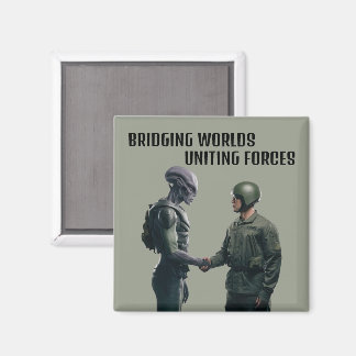 Alien und Soldat Magnet