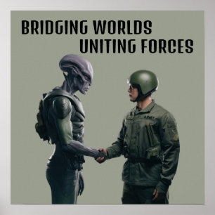 Alien und Soldat Poster