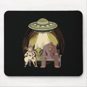 Alien Unicorn Bigfoot Außerirdischen UFO Glaubenss Mousepad