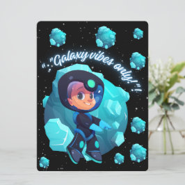 ALIEN, UNIVERSUM, ROCKETSCHAFT, PLANET UND ASTRONA FEIERTAGSKARTE